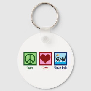 Peace Love Water Polo Sleutelhanger