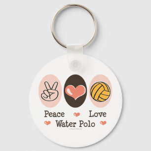 Peace Love Water Polo Sleutelhanger