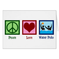 Peace Love Water Polo Team Holiday Card