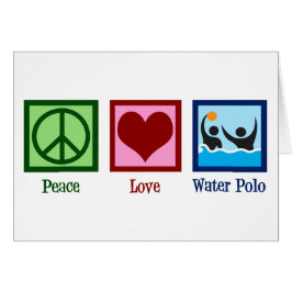 Peace Love Water Polo Team Holiday Card