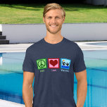 Peace Love Water Polo Tri-Blend T-shirt<br><div class="desc">Peace Love Water Polo tri-blend T-shirt met een vredesteken en een hart. Schattige water polo teamspeler cadeau voor een coole sportcoach.</div>