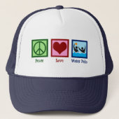 Peace Love Water Polo Trucker Pet (Voorkant)