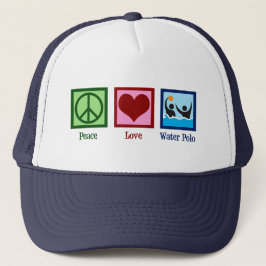Peace Love Water Polo Trucker Pet