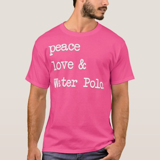 Peace Love Water Polo Waterpolo (Voorkant)