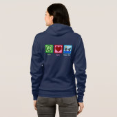 Peace Love Water Polo Women's Hoodie (Achterkant volledig)