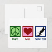 Peace Love Water Skiing Company Briefkaart (Voorkant / Achterkant)