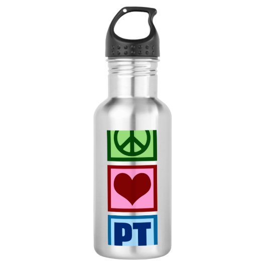 Peace Love Waterfles (Voorkant)