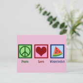 Peace Love Watermelon Briefkaart (Staand voorkant)