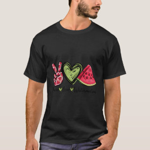 Peace Love Watermelon - Funny Summer Fun Gezegden T-shirt