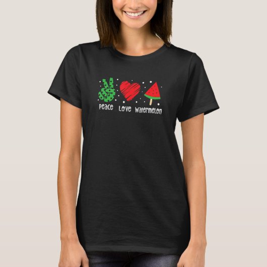 Peace Love Watermelon Happy Watermelon Day Fruit M T-shirt (Voorkant)