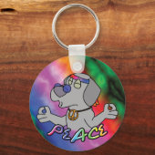 Peace Love Weimaraner Sleutelhanger (Voorkant)