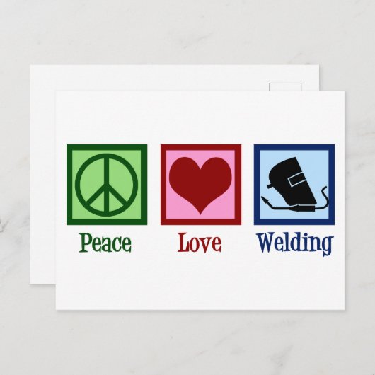 Peace Love Welding Briefkaart (Voorkant / Achterkant)
