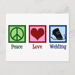 Peace Love Welding Briefkaart