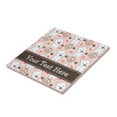 Peace Love Westies Ceramic Tile Trivet Tegeltje (Zijkant)