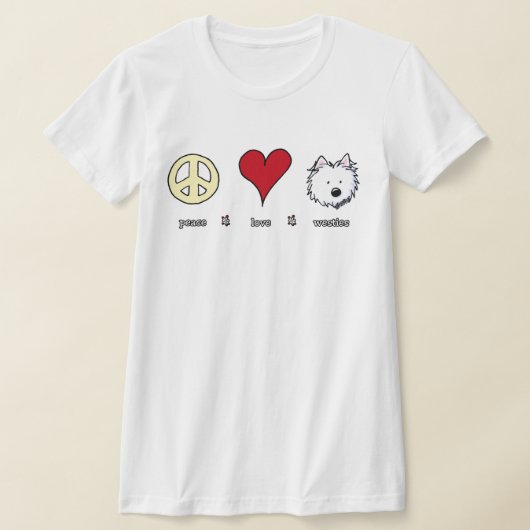 Peace Love Westies T-shirt (Laagn)