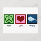 Peace Love Whales Briefkaart (Voorkant)