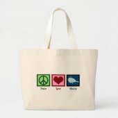 Peace Love Whales Grote Tote Bag (Voorkant)