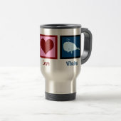 Peace Love Whales Reisbeker (Voorkant rechts)