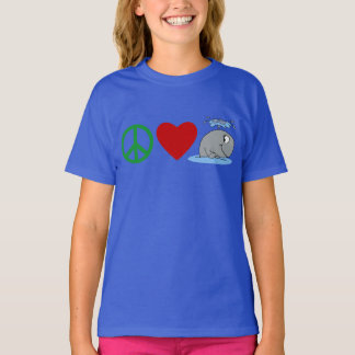 Peace Love Whales T shirten, Travel Mugs, Gifts T-shirt