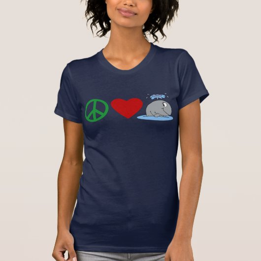 Peace Love Whales T shirten, Travel Mugs, Gifts T-shirt (Voorkant)