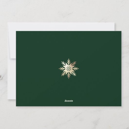 Peace & Love White Berries Foliage Snowflakes Feestdagenkaart (Achterkant)