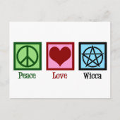 Peace Love Wicca Briefkaart (Voorkant)