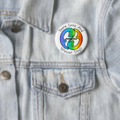 Peace, Love & Wiener Dogs Button (In situ)