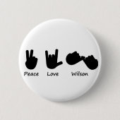 Peace Love Wilson Ronde Button 5,7 Cm (Voorkant)