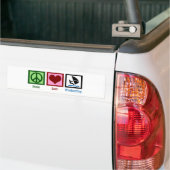 Peace Love Windsurfing Bumpersticker (Op Truck)