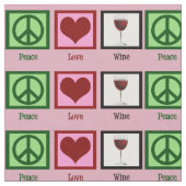 Peace Love Wine Stof (Close Up)