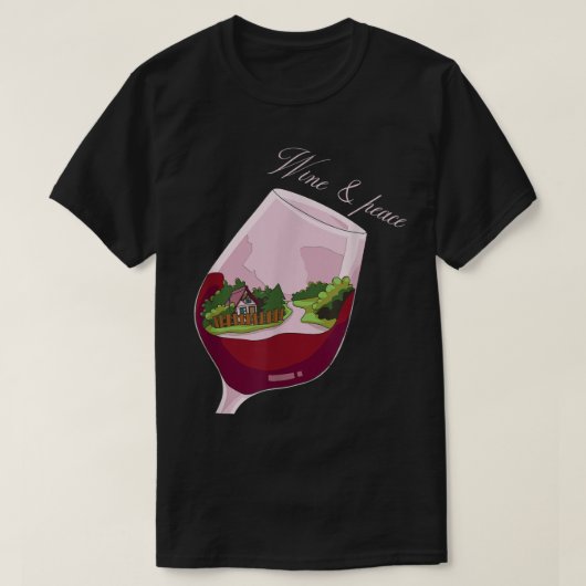 Peace Love Wine T-Shirt (Design voorkant)