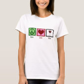 Peace Love Wine T-shirt (Voorkant)