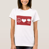 Peace Love Wine T-Shirt (Voorkant)
