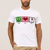 Peace Love Wine T-shirt (Voorkant)