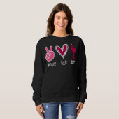 Peace Love Wine Trui (Voorkant volledig)