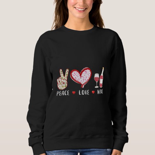 Peace Love Wine Trui (Voorkant)