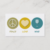 Peace Love Wine Visitekaartje (Achterkant)