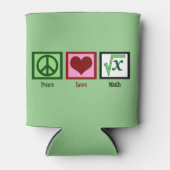 Peace Love Wiskunde Blikjeskoeler (Voorkant)