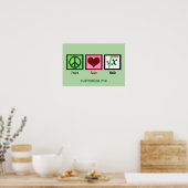 Peace Love Wiskunde Custom Poster (Keuken)