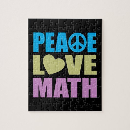 Peace Love Wiskunde Legpuzzel (Verticaal)