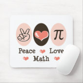 Peace Love Wiskunde Mousepad Muismat (Met muis)