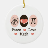 Peace Love Wiskunde Ornament (Voorkant)