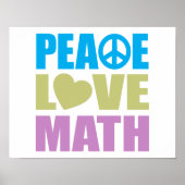 Peace Love Wiskunde Poster (Voorkant)