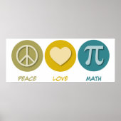 Peace Love Wiskunde Poster (Voorkant)