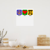 Peace Love Wiskunde Poster (Keuken)
