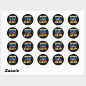 Peace Love Wiskunde School Onderwerp Ronde Sticker (Vel)