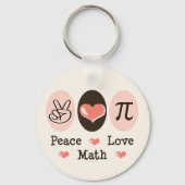 Peace Love Wiskunde Sleutelhanger (Voorkant)