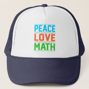 Peace Love Wiskunde Teacher Mathematics Wiskunde S Trucker Pet