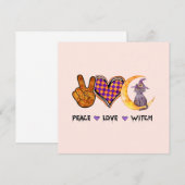 Peace Love Witch - Halloween Ontwerp (Voorkant / Achterkant)