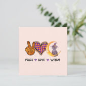 Peace Love Witch - Halloween Ontwerp (Staand voorkant)